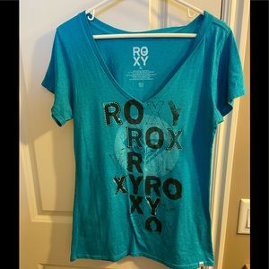 blue Roxy tee shirt